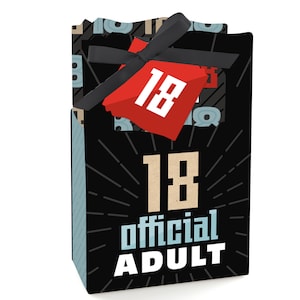 Boy 18th Birthday - Eighteenth Birthday Party Favor Boxes - Set of 12