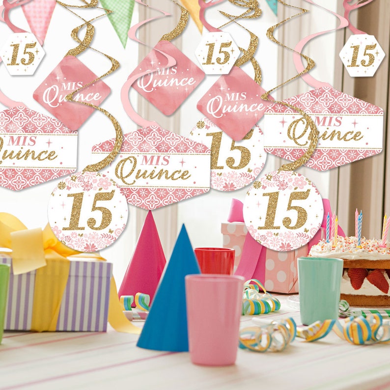 Mis Quince Anos Quinceanera Sweet 15 Birthday Party Hanging Etsy