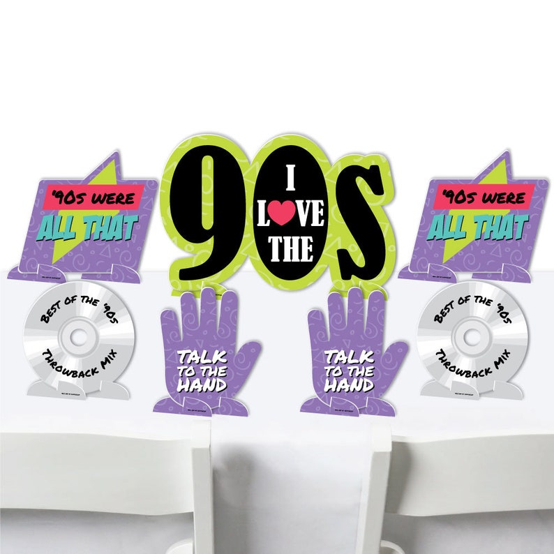 90s Throwback 1990s Party Centerpiece Table Decorations Etsy