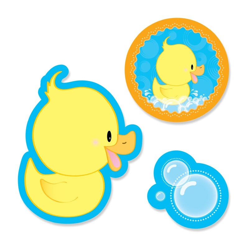 24 Pc. Small Ducky Duck DIY Shaped Paper Cut Outs Baby Etsy