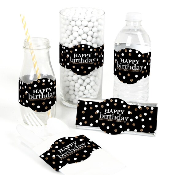 Happy Birthday Adult Birthday Gold Diy Party Supplies Birthday