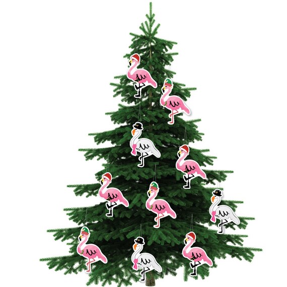 Flamingle Bells Outdoor Tropical Christmas Porch Tree Yard Etsy