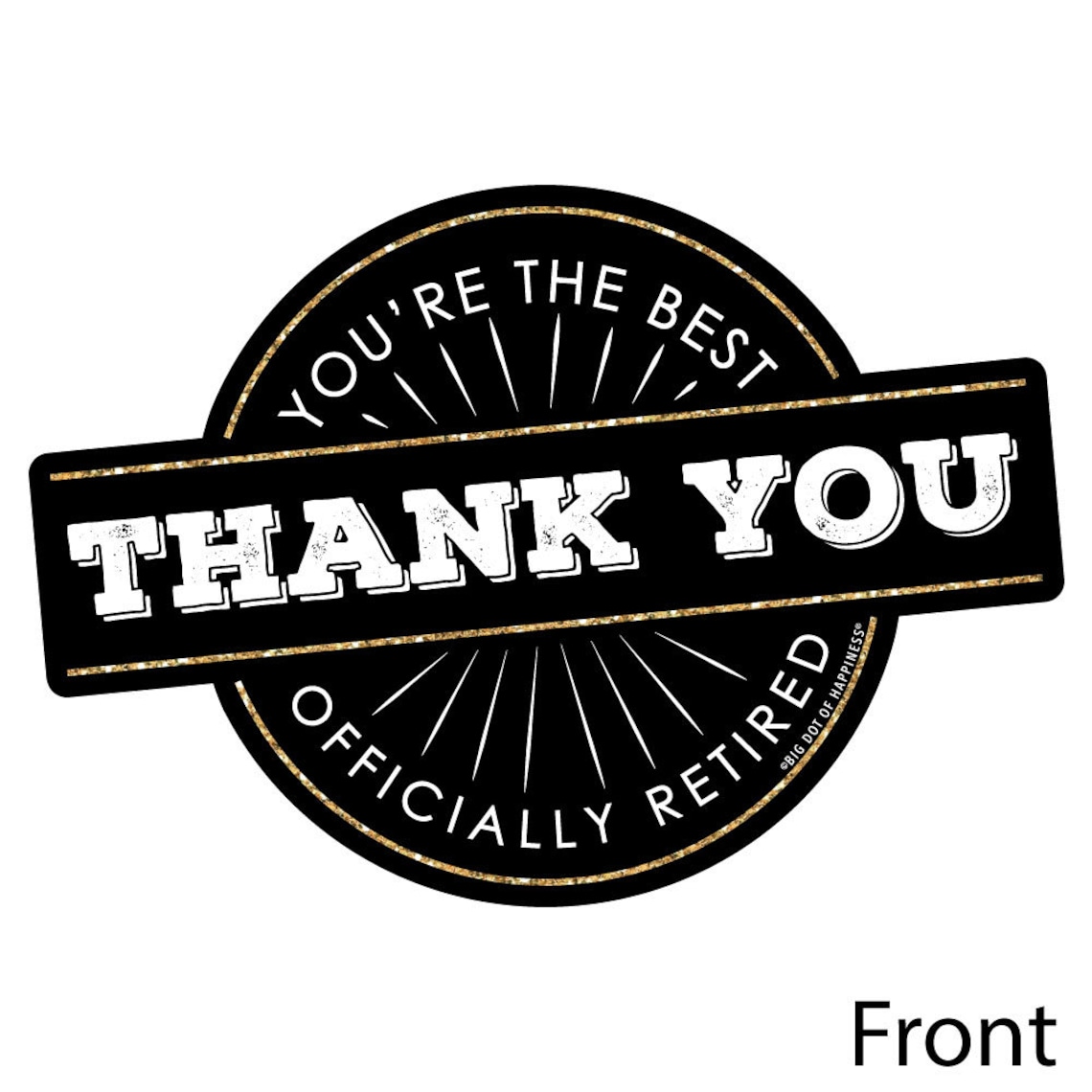 Happy Retirement Shaped Thank You Cards Retirement Party Etsy