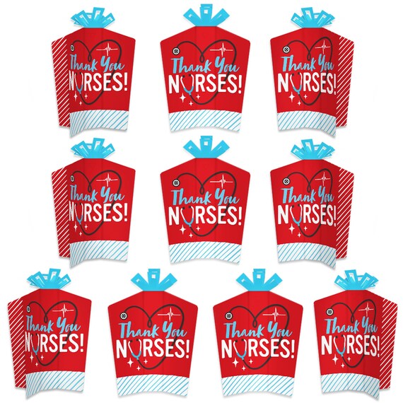 Thank You Nurses Table Decorations Nurse Appreciation Week Fold and