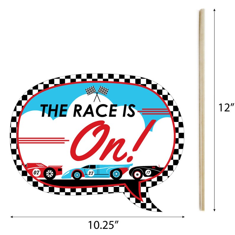 Let's Go Racing Racecar Photobooth Kit W/custom Talk - Etsy