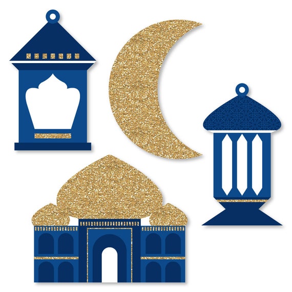  Ramadan  Shaped Paper Cut Outs Small Eid Mubarak Decoration  