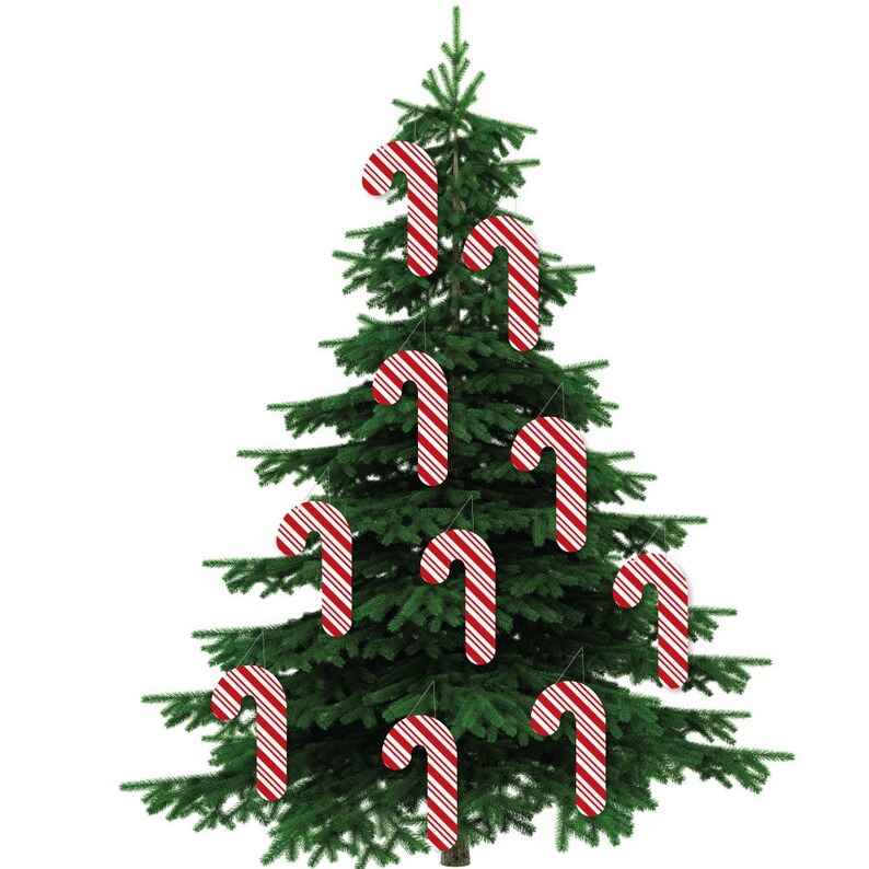 Hanging Candy Cane Outdoor Christmas Porch &amp; Tree Yard | Etsy