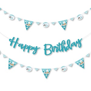 Arctic Polar Animals - Winter Birthday Party Letter Banner Decoration - 36 Banner Cutouts and Happy Birthday Banner Letters