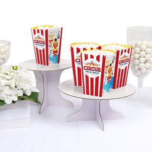 Carnival Step Right Up Circus Carnival Themed Favor Popcorn Treat Boxes Set of 12 image 3