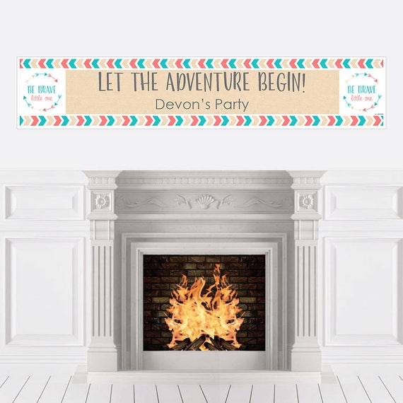 Be Brave Little One Banner Custom Baby Shower Banner