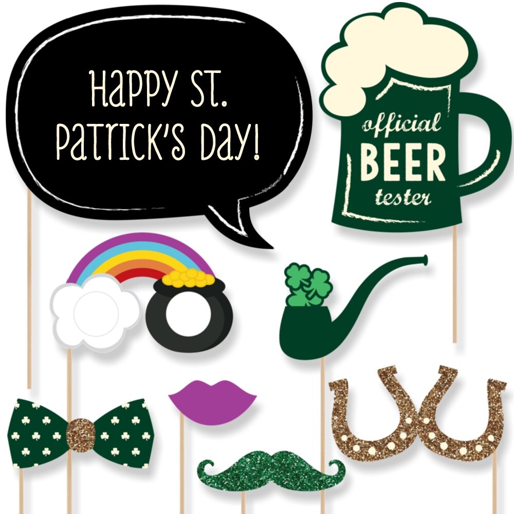 20 Pc. St. Patrick's Day Photo Booth Props Saint - Etsy