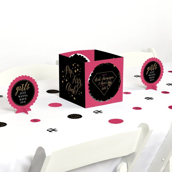 Girl S Night Out Bachelorette Party Centerpiece Table