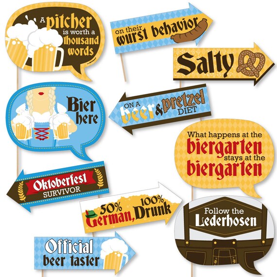 Funny Oktoberfest Photo Booth Props German Beer Festival Photo Booth Prop Kit Bavarian Party Selfie Photo Props 10 Pc By Big Dot Of Happiness Catch My Party