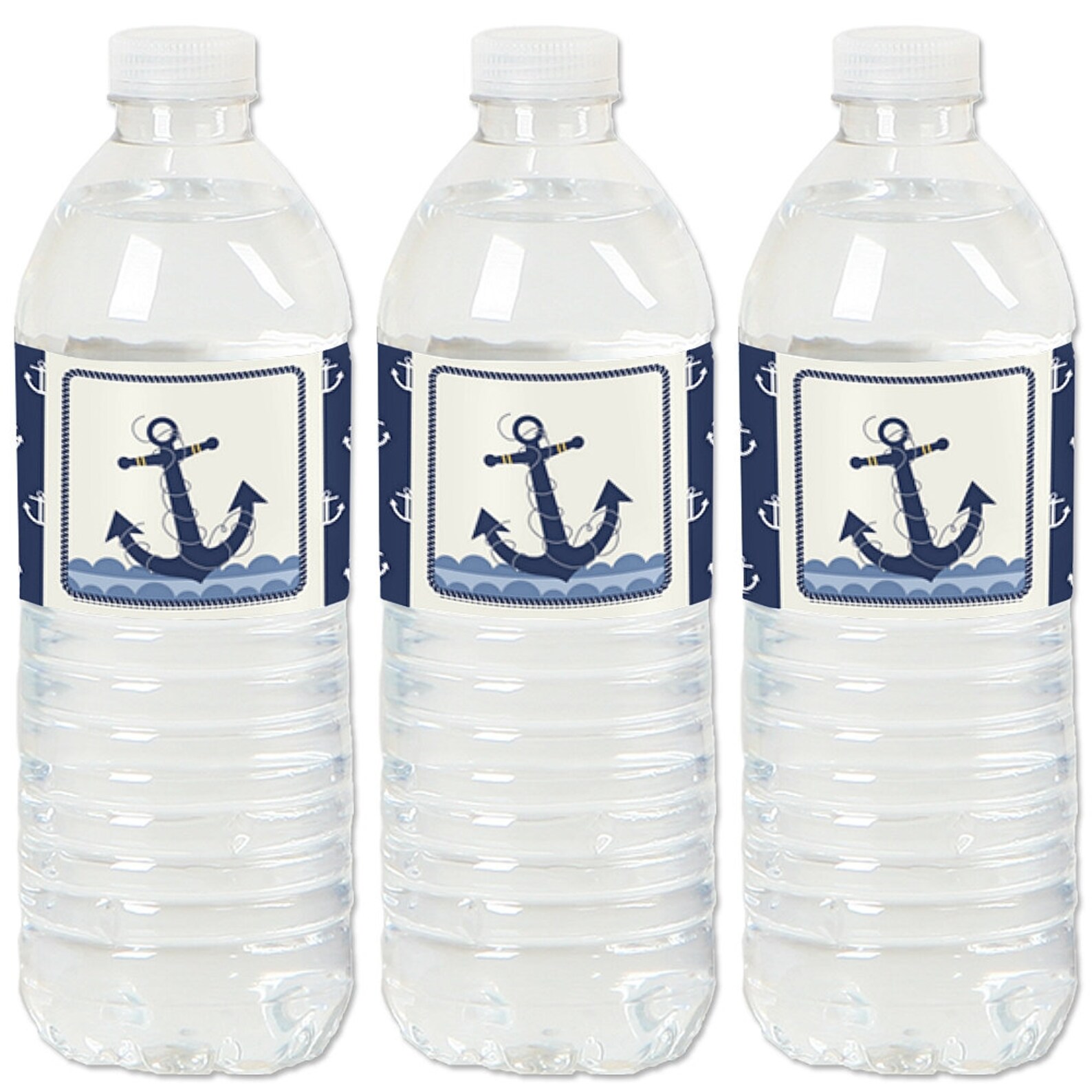 Ahoy Nautical Water Bottle Sticker Labels Waterproof Self Etsy
