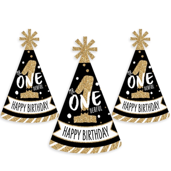 Free! Wonderful Birthday party! 遙 1st Birthday Little Mr. Onederful - Cone Happy Birthday