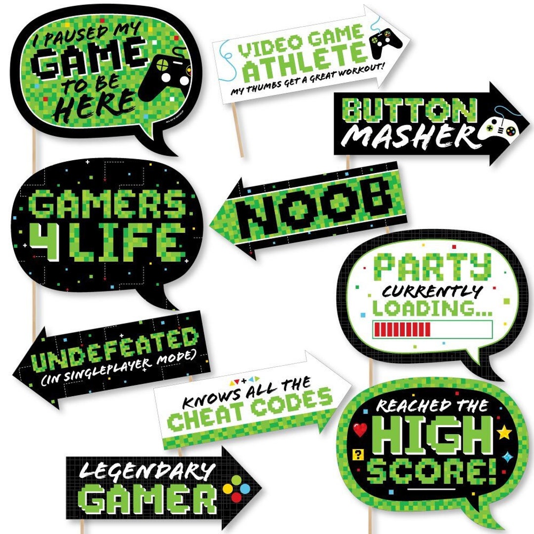 Funny Game Zone Pixel Video Game Party or Birthday Party Etsy