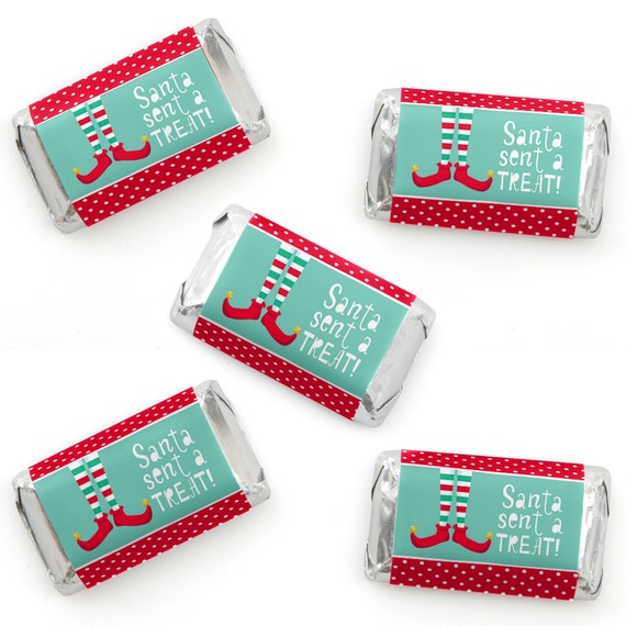 Elf Squad Mini Candy Bar Wrapper Stickers Kids Elf - Etsy