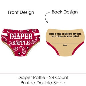 Little Cowboy - Diaper Shaped Raffle Ticket Inserts - Western Baby ...