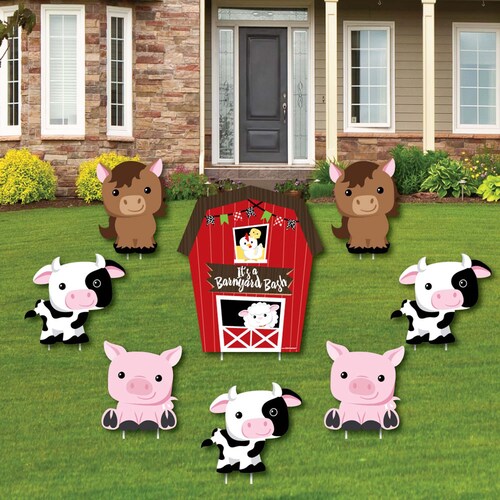Farm Animals Shaped Lawn Decorations Baby Shower Outdoor - Etsy Farm Animals Shaped Lawn Decorations Baby Shower Outdoor - Etsy