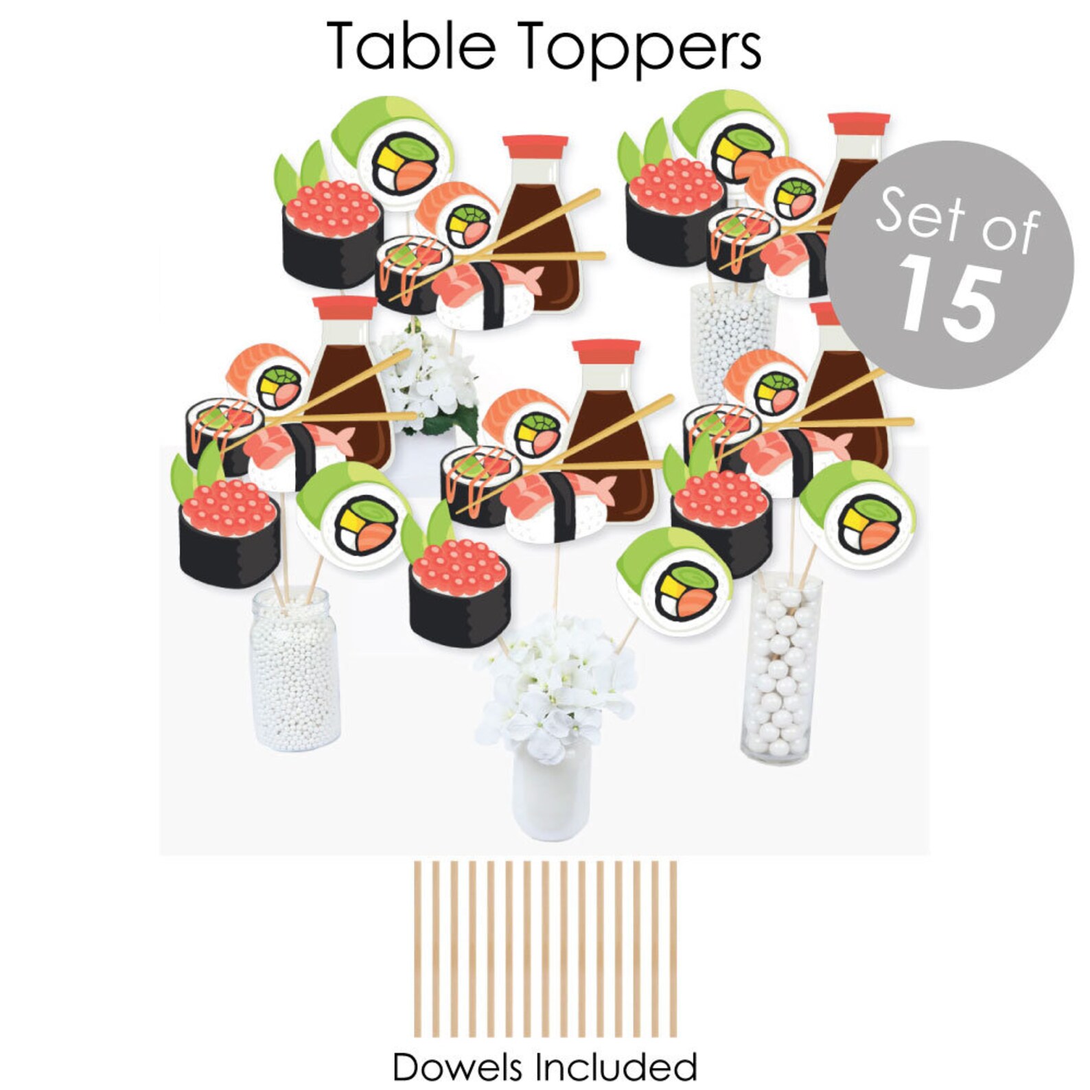 Lets Roll Sushi Japanese Party Supplies Banner Etsy