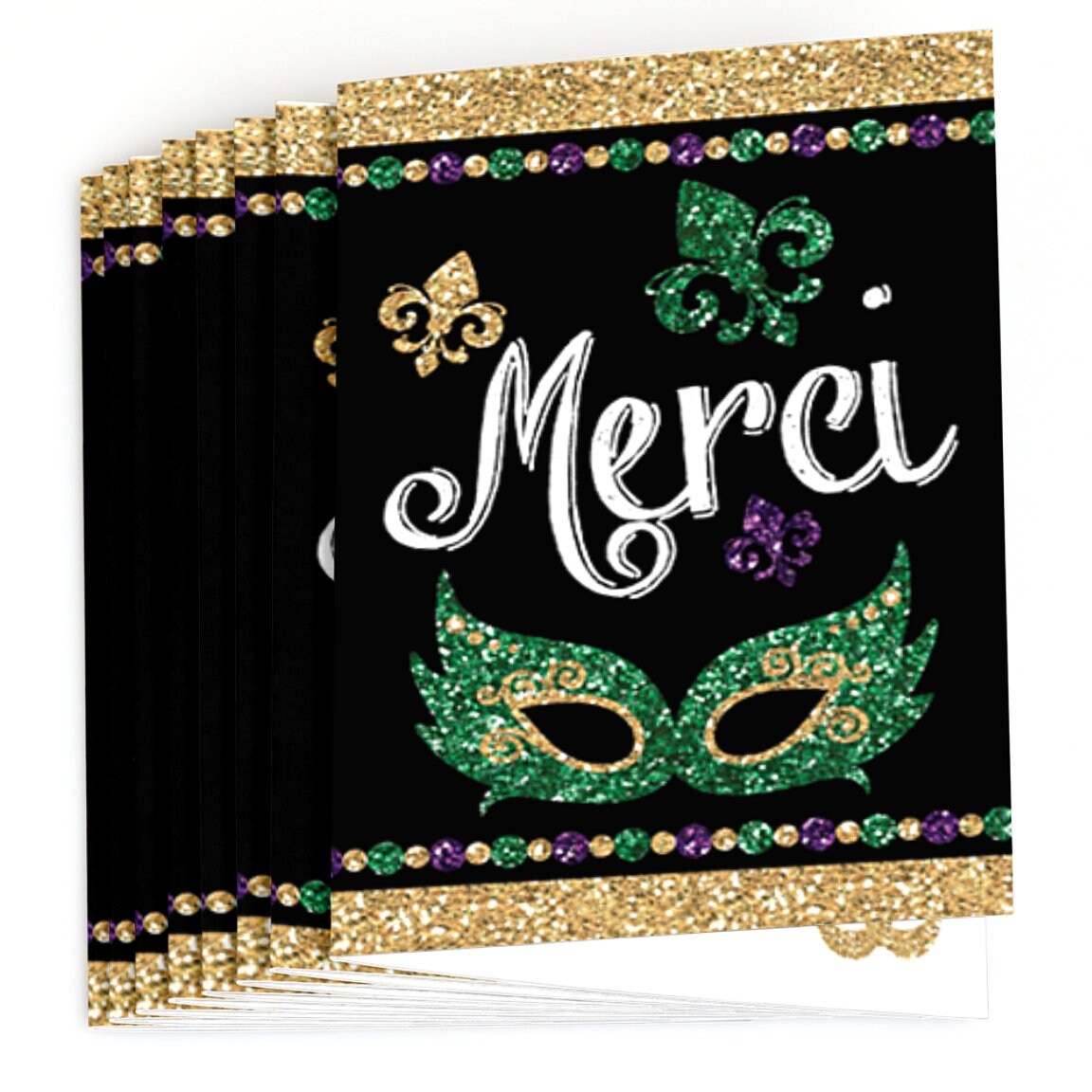 Mardi Gras Masquerade Party Thank You Cards Mardi Gras - Etsy Australia
