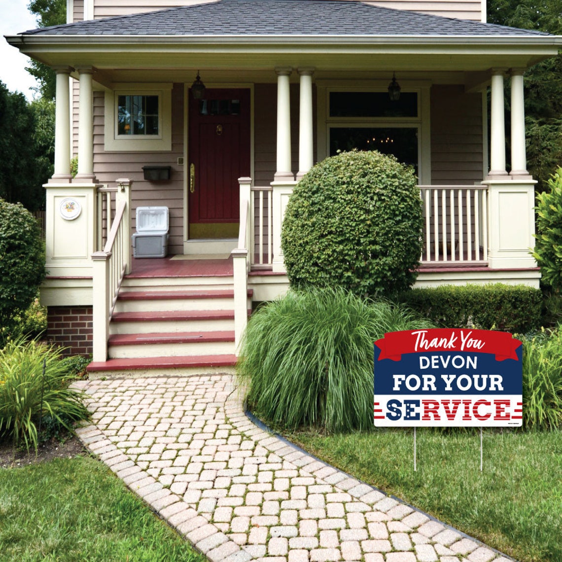 Happy Veterans Day Patriotic Yard Sign Lawn Decorations Etsy