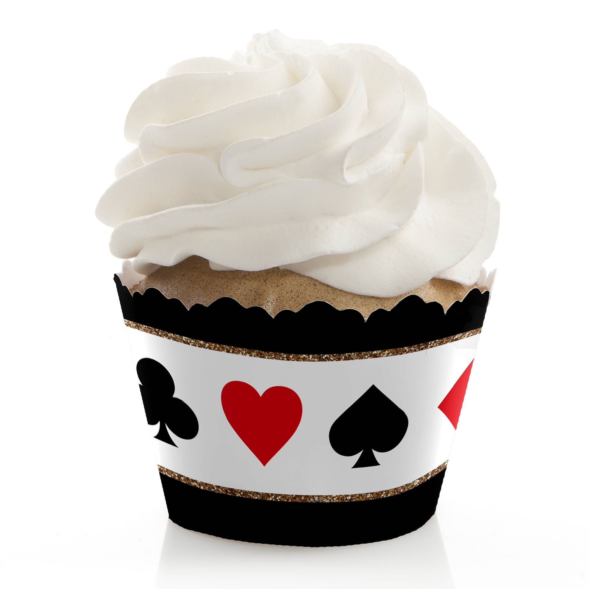 Las Vegas Cupcake Wrappers Casino Party Supplies Poker Night Party Decorations Holiday Party Theme High Roller 12 Cupcake