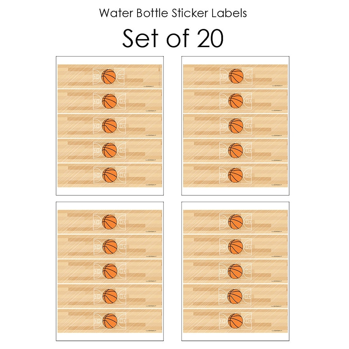 Basketball Water Bottle Sticker Labels Waterproof Self - Etsy