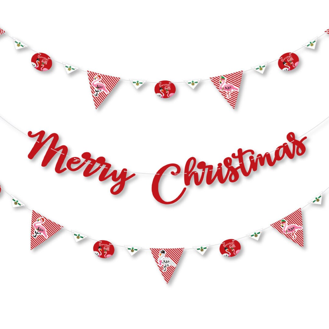 Flamingle Bells Tropical Christmas Party Letter Banner - Etsy