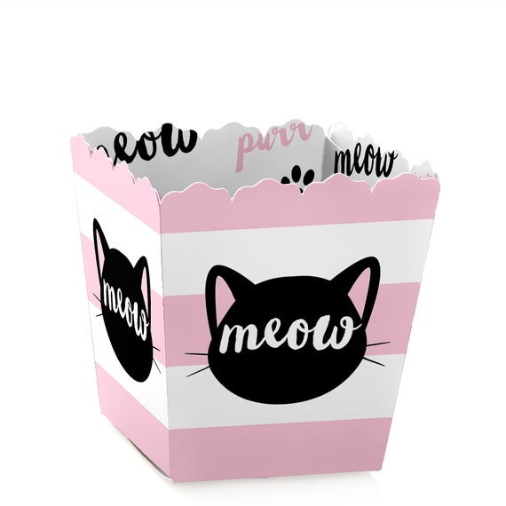 Purr-fect Kitty Cat - Party Mini Favor Boxes - Kitten Meow Baby Shower or Birthday Party Treat Candy Boxes - Set of 12 Il_570xn