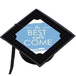 Light Blue Grad Best is Yet to Come Light Blue Graduation Cap Decorations Kit Grad Cap Cover image 1