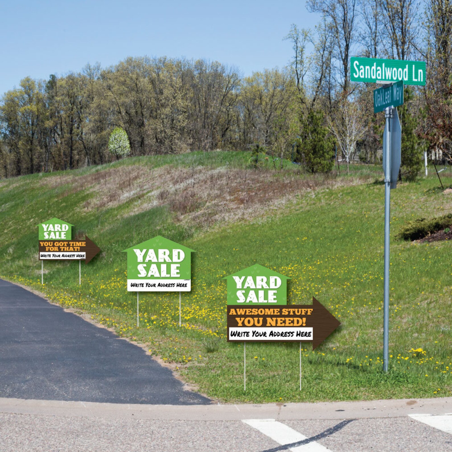 LARGE Yard Sale Signs Yard Sign WITH STAKES Double Sided Etsy