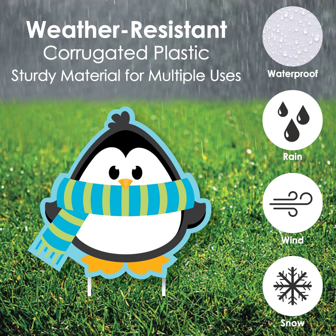 Holly Jolly Penguin Penguin Lawn Decorations Outdoor Etsy