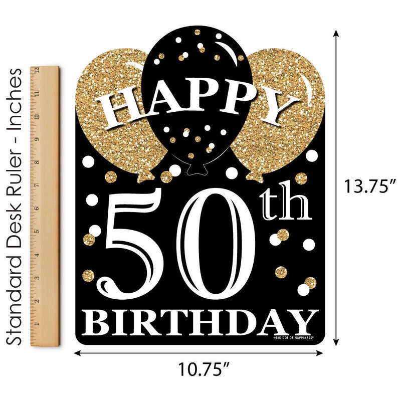 Adult 50th Birthday Gold Outdoor Lawn Sign Birthday | Etsy