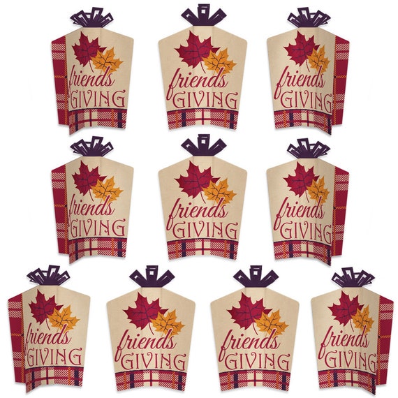 Friends Thanksgiving Feast - Table Decorations - Friendsgiving Party Fold and Flare Centerpieces - 10 Count Il_570xn
