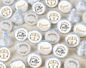 Religious Easter - Christian Holiday Party Small Round Candy Stickers - Party Favor Labels - 324 Count