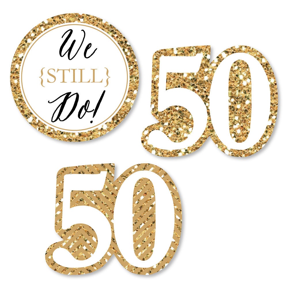 24 Pc Small We Still Do 50th Wedding Anniversary DIY Shaped Etsy