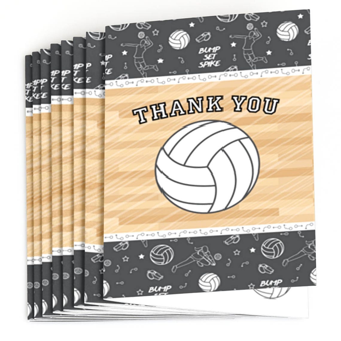 Volleyball Thank You Cards Baby Shower Thank You Cards Etsy