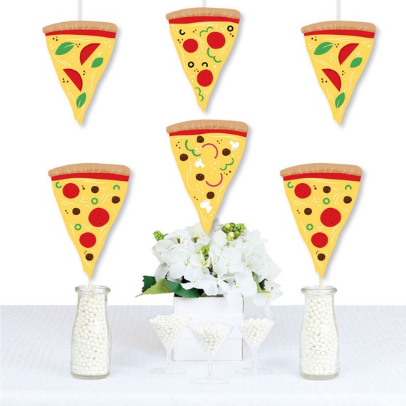 Pizza Party Time Decorations DIY Baby Shower or Birthday Party