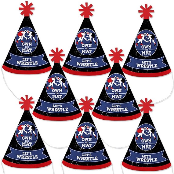 Own the Mat Wrestling Mini Cone Birthday Party or Wrestler Party