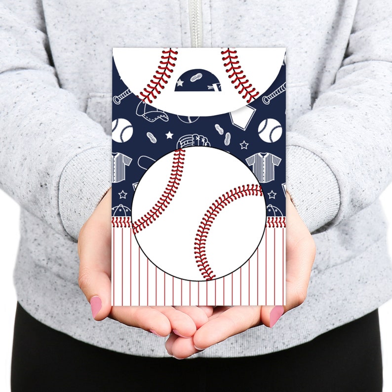 Batter up Baseball Baby Shower or Birthday Gift Favor Box Party Goodie