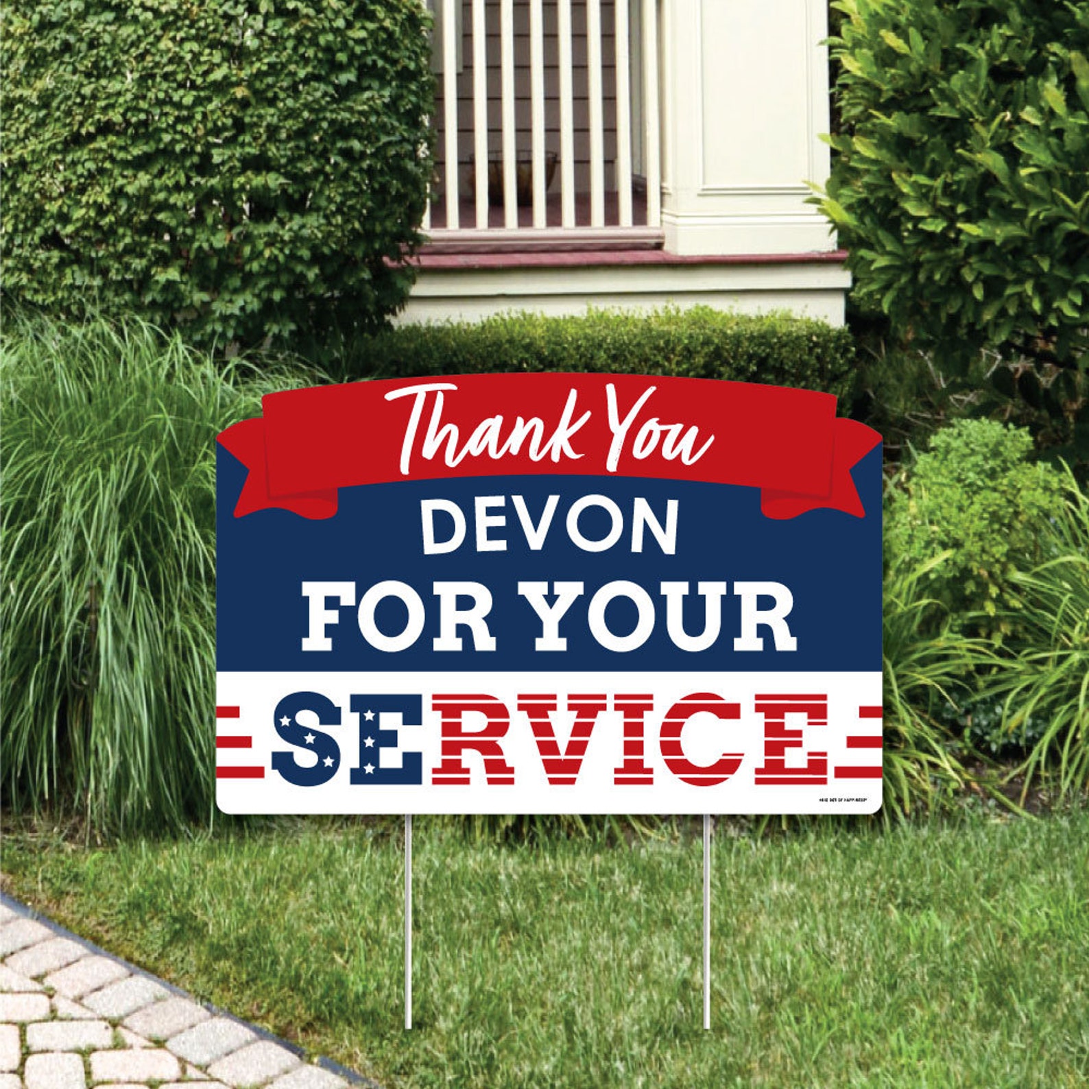 Happy Veterans Day Patriotic Yard Sign Lawn Decorations Etsy