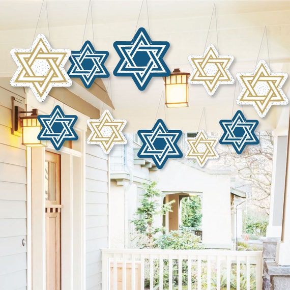 Hanging Hanukkah Outdoor Chanukah Porch Tree Yard Decorations