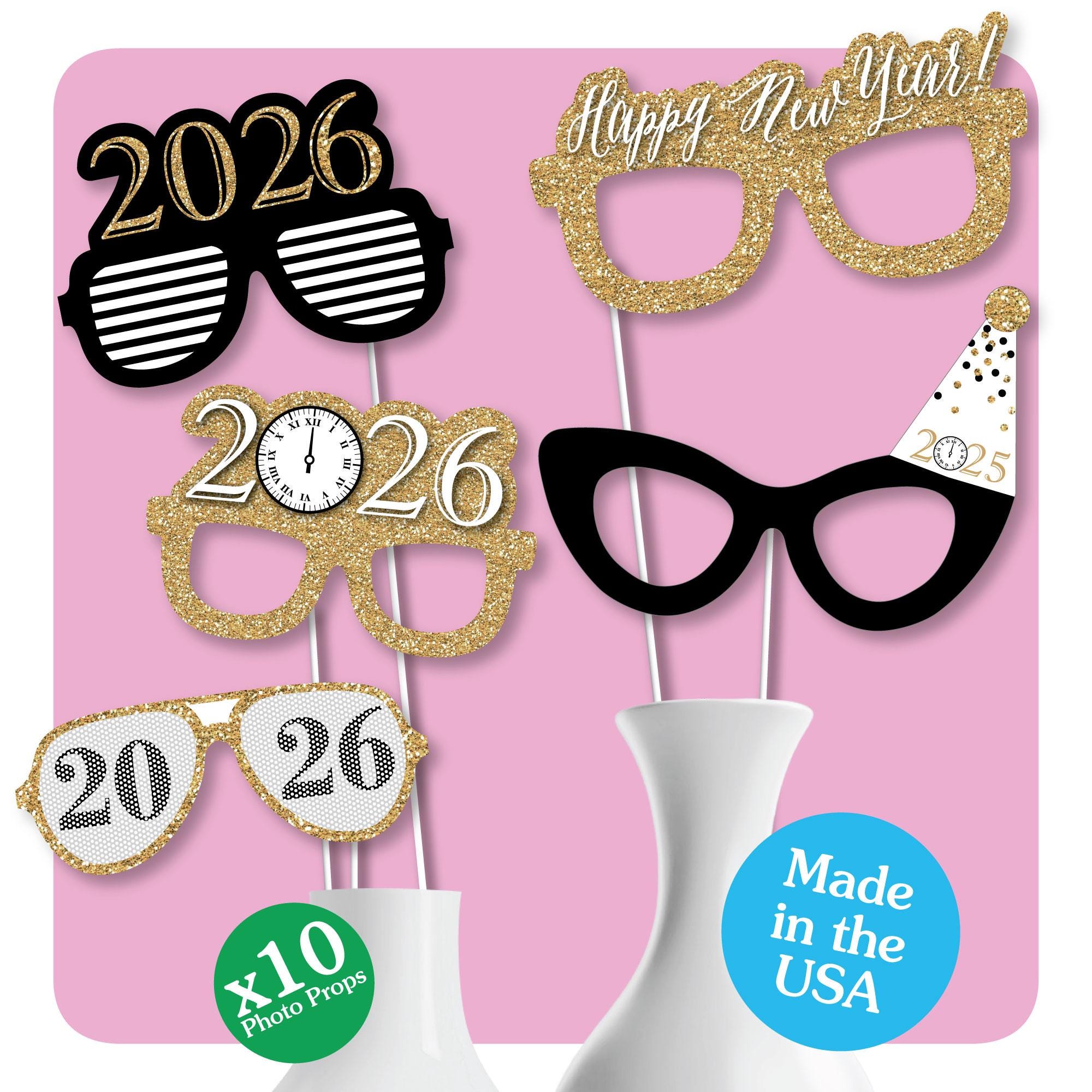 2024 New Years Party Favors 12 Pieces New Year Party Paper Eyeglasses 2024 Props, New Years Eve Glasses Happy New Year Decorations 2024 Style Style1 A New Pair Of Glasses