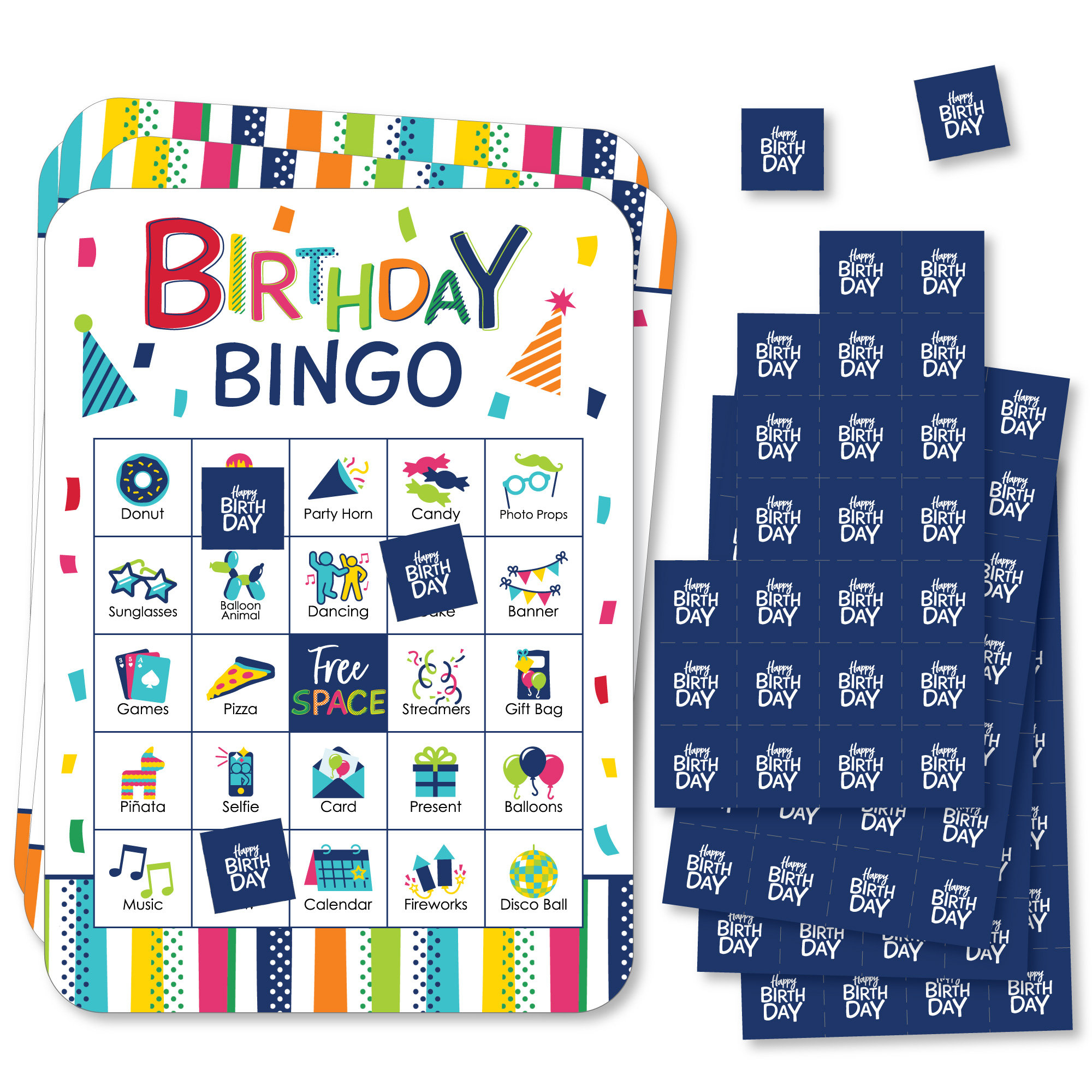 Camisa de cumpleaños azul personalizada, camisa azul y bingo para niños,  camiseta de feliz cumpleaños