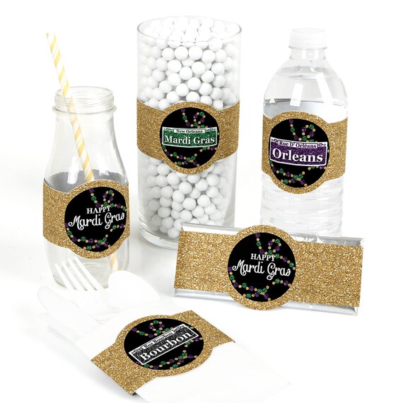 Mardi Gras Diy Party Supplies Masquerade Party Diy Wrapper