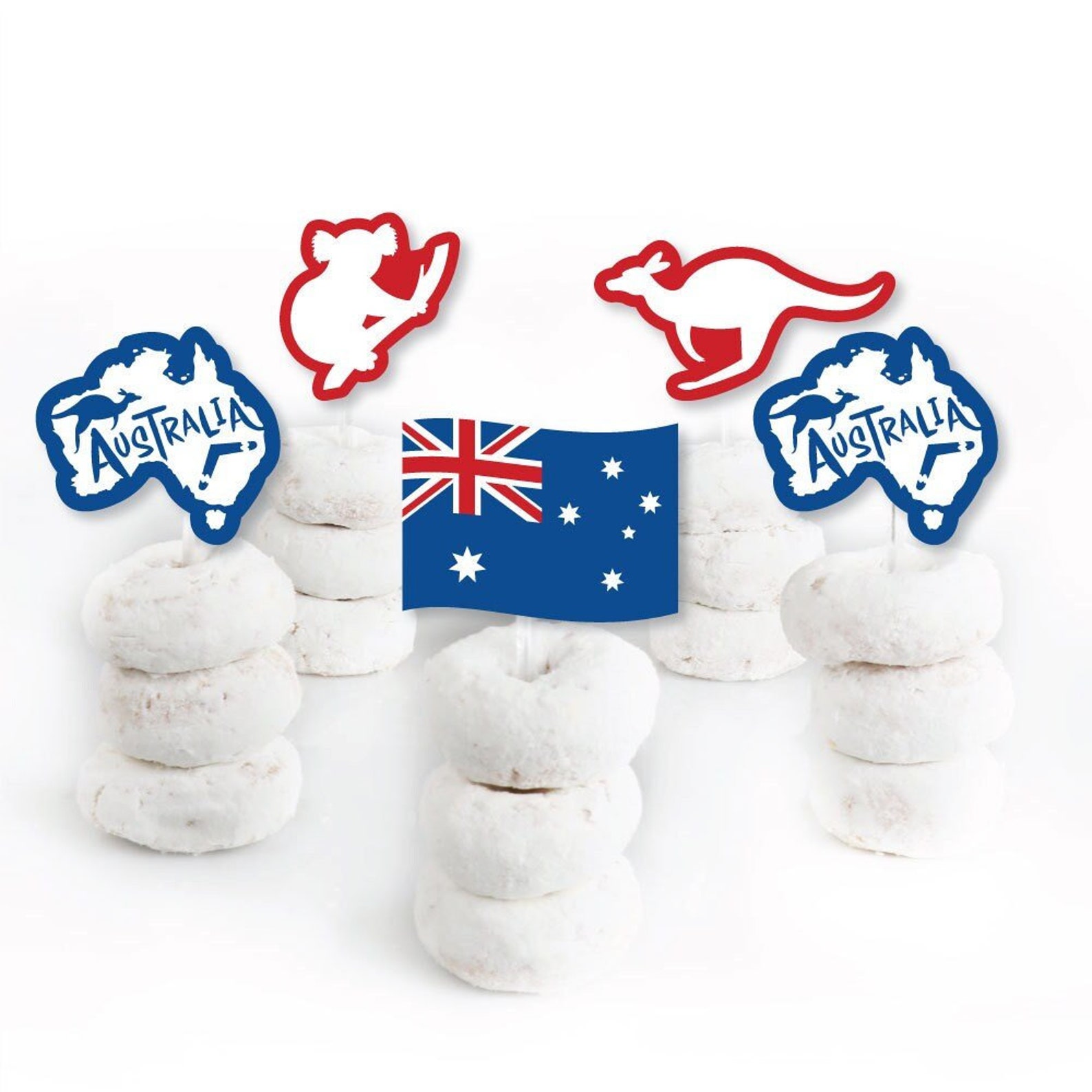 Australia Day Dessert Cupcake Toppers Gday Mate Aussie - Etsy