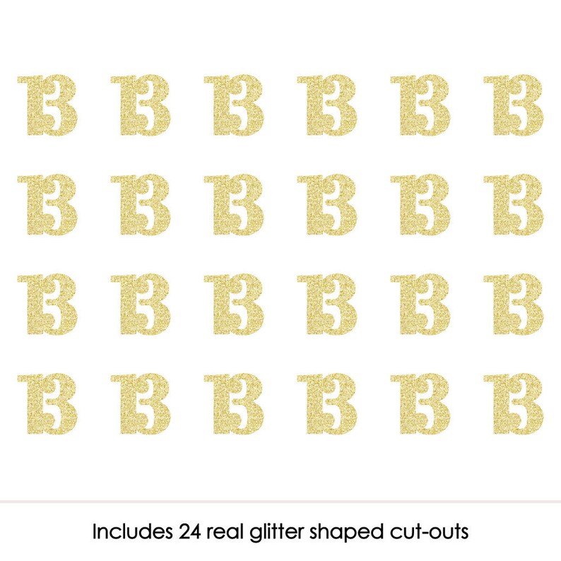 retro 13 gold glitter