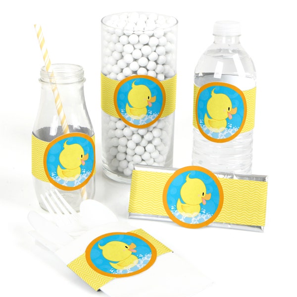 15 Ducky Duck - Party Favor Wrappers - Party Supplies