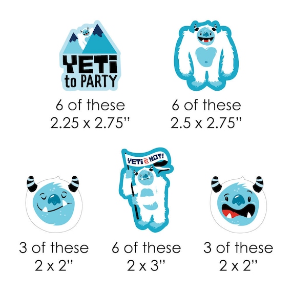  Big Dot of Happiness Yeti to Party - Abominable